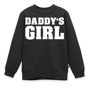 DADDYS GIRL | Geschenk für Vater, Papa, Tochter - Kinder Premium Organic Sweatshirt - Schwarz - Vorne - AI Model Kid Female (0cm)