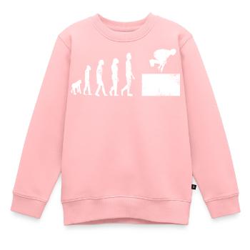 Cat Pass Parkour Evolution - Kinder Premium Organic Sweatshirt - Rosa - Vorne - AI Model Kid Female (0cm)