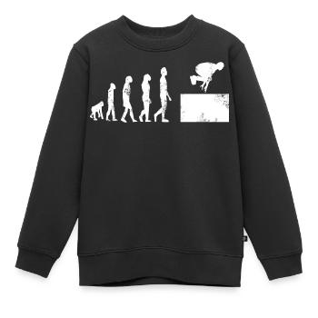 Cat Pass Parkour Evolution - Kinder Premium Organic Sweatshirt - Schwarz - Vorne - AI Model Kid Female (0cm)