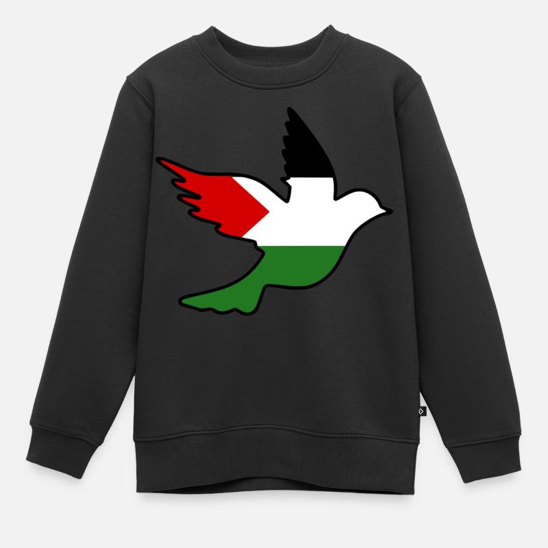 Palestine - Sweat Premium enfant bio - noir