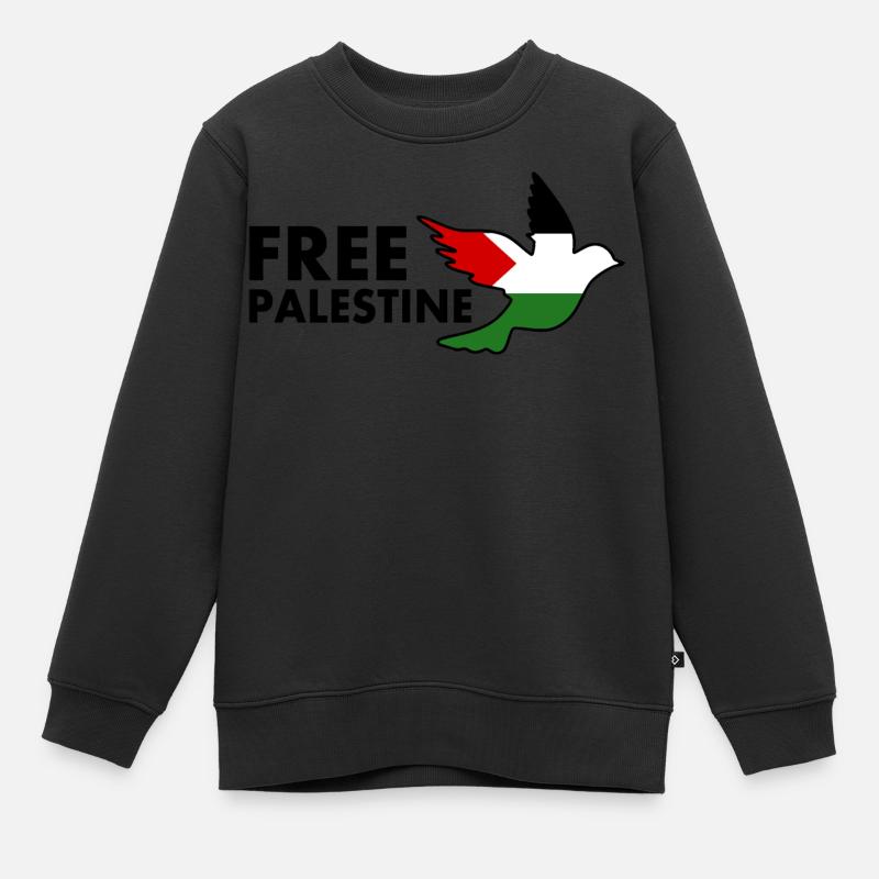 Free palestine - Kinder Premium Organic Sweatshirt - Schwarz