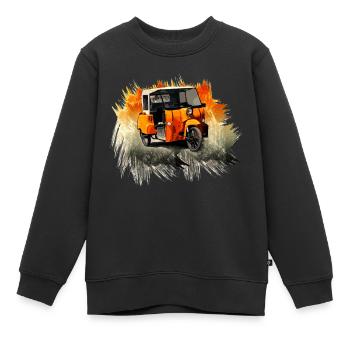 Krause Duo - DDR - Moped - Kinder Premium Organic Sweatshirt - Schwarz - Vorne - AI Model Kid Female (0cm)