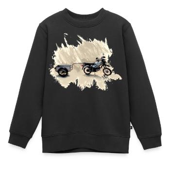 Simson S 51 Enduro avec remorque - Sweat Premium enfant bio - noir - Devant - AI Model Kid Female (0cm)