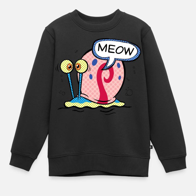 Bob l'Éponge Spongebob Gary l'Escargot - Sweat Premium enfant bio - noir