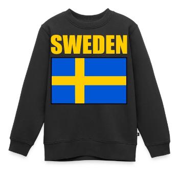 Schweden - Kinder Premium Organic Sweatshirt - Schwarz - Vorne - AI Model Kid Female (0cm)
