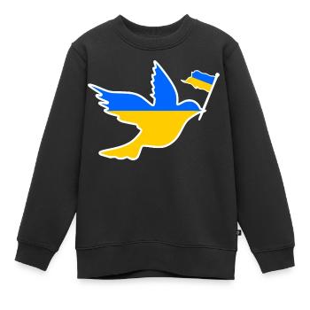 Ukraine - Kinder Premium Organic Sweatshirt - Schwarz - Vorne - AI Model Kid Female (0cm)