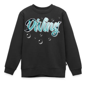 Tauchen Taucher - Kinder Premium Organic Sweatshirt - Schwarz - Vorne - AI Model Kid Female (0cm)
