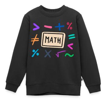 Mathe Symbole für Schüler und Eltern - Kinder Premium Organic Sweatshirt - Schwarz - Vorne - AI Model Kid Female (0cm)