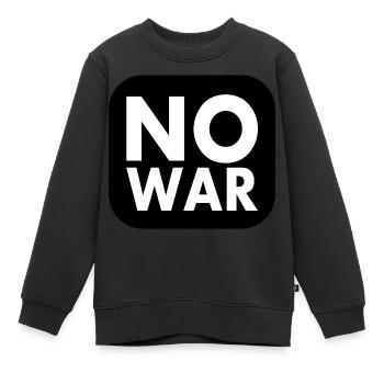No war - Sweat Premium enfant bio - noir - Devant - AI Model Kid Female (0cm)