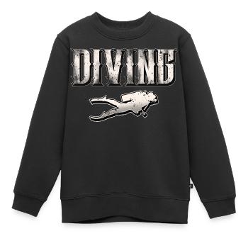 Tauchen Taucher - Kinder Premium Organic Sweatshirt - Schwarz - Vorne - AI Model Kid Female (0cm)