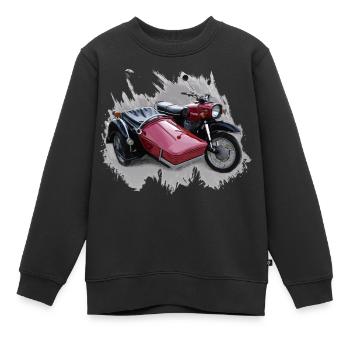 Simson Schwalbe Duo - Kinder Premium Organic Sweatshirt - Schwarz - Vorne - AI Model Kid Female (0cm)