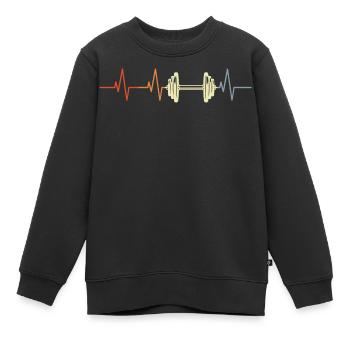 J’adore le fitness - Sweat Premium enfant bio - noir - Devant - AI Model Kid Female (0cm)