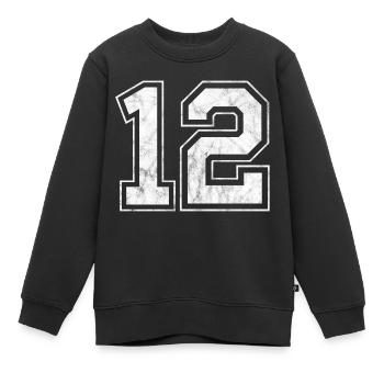 Anzahl 12 - Kinder Premium Organic Sweatshirt - Schwarz - Vorne - AI Model Kid Female (0cm)