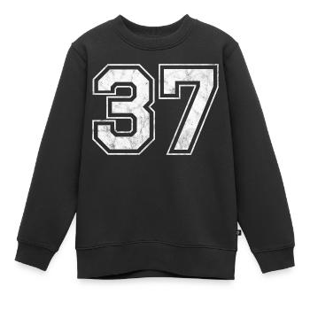 Anzahl 37 - Kinder Premium Organic Sweatshirt - Schwarz - Vorne - AI Model Kid Female (0cm)