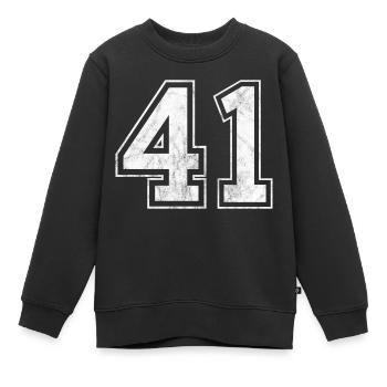 Anzahl 41 - Kinder Premium Organic Sweatshirt - Schwarz - Vorne - AI Model Kid Female (0cm)