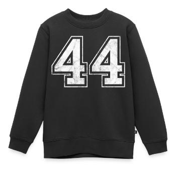 Anzahl 44 - Kinder Premium Organic Sweatshirt - Schwarz - Vorne - AI Model Kid Female (0cm)