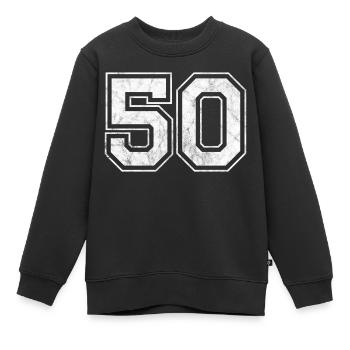 Anzahl 50 - Kinder Premium Organic Sweatshirt - Schwarz - Vorne - AI Model Kid Female (0cm)