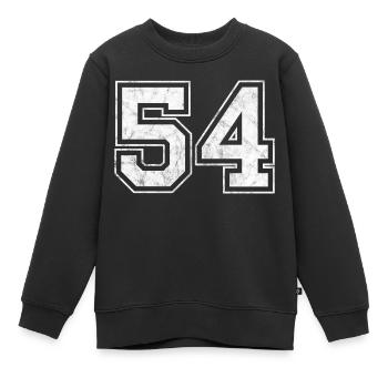 Anzahl 54 - Kinder Premium Organic Sweatshirt - Schwarz - Vorne - AI Model Kid Female (0cm)