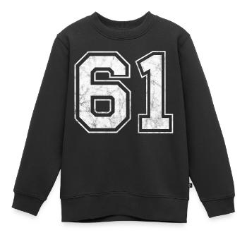 Anzahl 61 - Kinder Premium Organic Sweatshirt - Schwarz - Vorne - AI Model Kid Female (0cm)