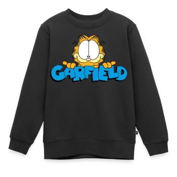 Garfield Visage Logo - Sweat Premium enfant bio - noir - Devant - AI Model Kid Female (0cm)