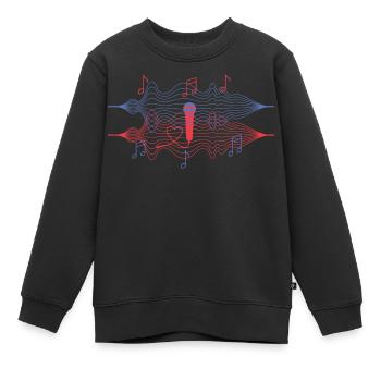 Ich liebe Musik - Kinder Premium Organic Sweatshirt - Schwarz - Vorne - AI Model Kid Female (0cm)