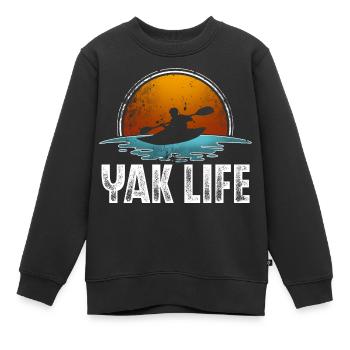 Kajak Kajakfahren - Kinder Premium Organic Sweatshirt - Schwarz - Vorne - AI Model Kid Female (0cm)