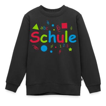 Endlich Schule Einschulung Schüler 1. Klasse - Kinder Premium Organic Sweatshirt - Schwarz - Vorne - AI Model Kid Female (0cm)