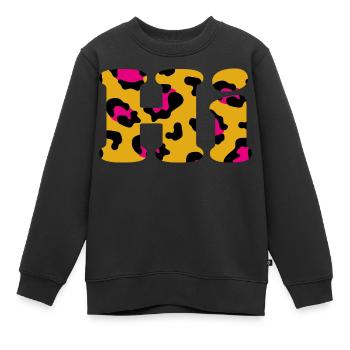 Salut Leoprint - Sweat Premium enfant bio - noir - Devant - AI Model Kid Female (0cm)