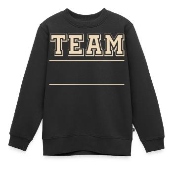 Team - Kinder Premium Organic Sweatshirt - Schwarz - Vorne - AI Model Kid Female (0cm)