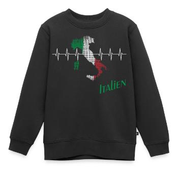 Italien italien - Kinder Premium Organic Sweatshirt - Schwarz - Vorne - AI Model Kid Female (0cm)