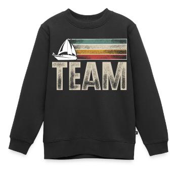 Voilier Voilier Voilier Équipage de l’équipe de voiliers - Sweat Premium enfant bio - noir - Devant - AI Model Kid Female (0cm)