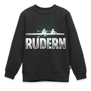 Rudern Ruderer Ruderboot - Kinder Premium Organic Sweatshirt - Schwarz - Vorne - AI Model Kid Female (0cm)