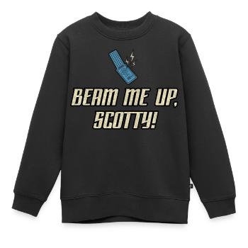 Star Trek The Original Series Beam Me Up, Scotty! - Kinder Premium Organic Sweatshirt - Schwarz - Vorne - AI Model Kid Female (0cm)
