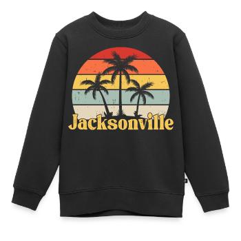Jacksonville Florida - Kinder Premium Organic Sweatshirt - Schwarz - Vorne - AI Model Kid Female (0cm)