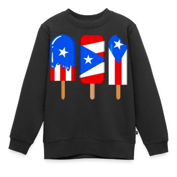 Porto Rico - Sweat Premium enfant bio - noir - Devant - AI Model Kid Female (0cm)