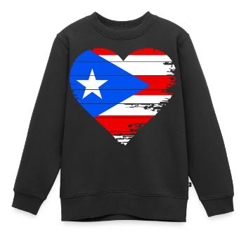 Puerto Rico - Kinder Premium Organic Sweatshirt - Schwarz - Vorne - AI Model Kid Female (0cm)