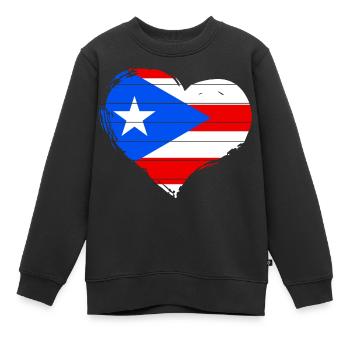 Porto Rico - Sweat Premium enfant bio - noir - Devant - AI Model Kid Female (0cm)