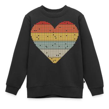 8bit Retro Florida Urlaub - Kinder Premium Organic Sweatshirt - Schwarz - Vorne - AI Model Kid Female (0cm)