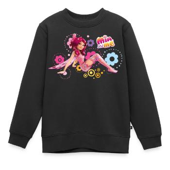 Mia et moi Elfe Mia S’assoit Entre Des Fleurs - Sweat Premium enfant bio - noir - Devant - AI Model Kid Female (0cm)