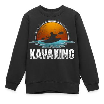 Kajak Kajakfahrer Kajaker - Kinder Premium Organic Sweatshirt - Schwarz - Vorne - AI Model Kid Female (0cm)