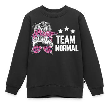 Équipe Normale - Sweat Premium enfant bio - noir - Devant - AI Model Kid Female (0cm)