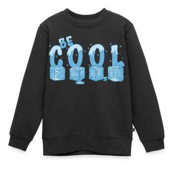Soyez cool - Sweat Premium enfant bio - noir - Devant - AI Model Kid Female (0cm)
