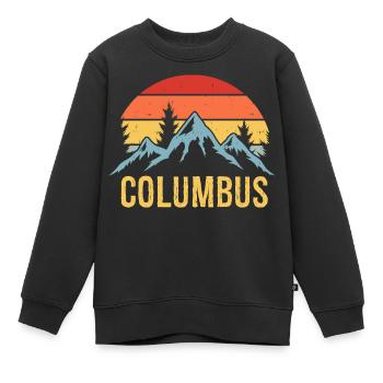 Columbus Ohio - Sweat Premium enfant bio - noir - Devant - AI Model Kid Female (0cm)