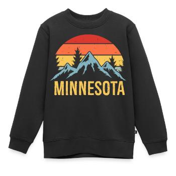 Minnesota - Kinder Premium Organic Sweatshirt - Schwarz - Vorne - AI Model Kid Female (0cm)