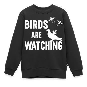 Birds Are Watching - Kinder Premium Organic Sweatshirt - Schwarz - Vorne - AI Model Kid Female (0cm)