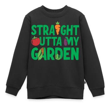 Direkt aus meinem Garten - Kinder Premium Organic Sweatshirt - Schwarz - Vorne - AI Model Kid Female (0cm)