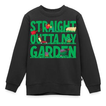 Direkt aus meinem Garten - Kinder Premium Organic Sweatshirt - Schwarz - Vorne - AI Model Kid Female (0cm)