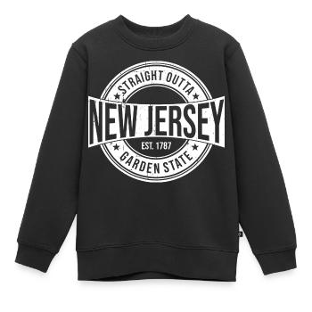 New Jersey - Sweat Premium enfant bio - noir - Devant - AI Model Kid Female (0cm)
