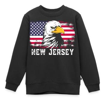 New Jersey - Sweat Premium enfant bio - noir - Devant - AI Model Kid Female (0cm)