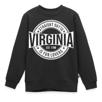 Virginia - Kinder Premium Organic Sweatshirt - Schwarz - Vorne - AI Model Kid Female (0cm)